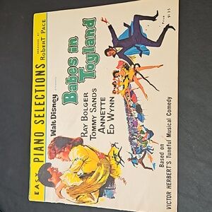 Walt Disney P resents Babes in Toyland Piano Music Sheet Book. Vintage 1961